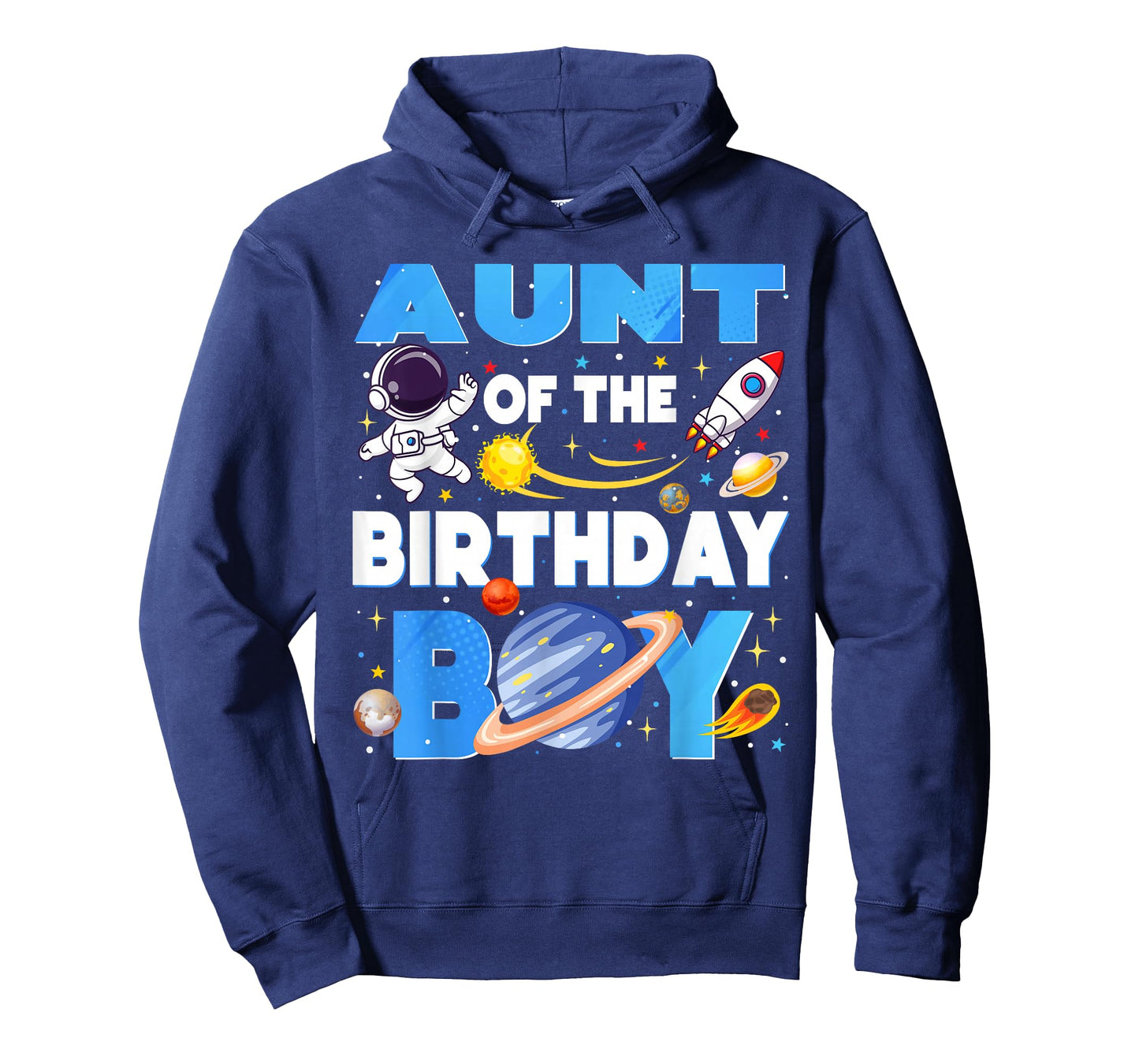 Family Space Planets Aunt of The Birthday Boy Astronaut T-Shirt
