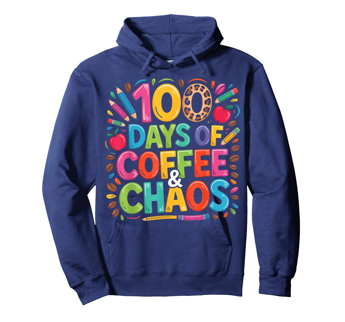 100 Days Smarter Coffee Chaos Teacher Gifts T-Shirt