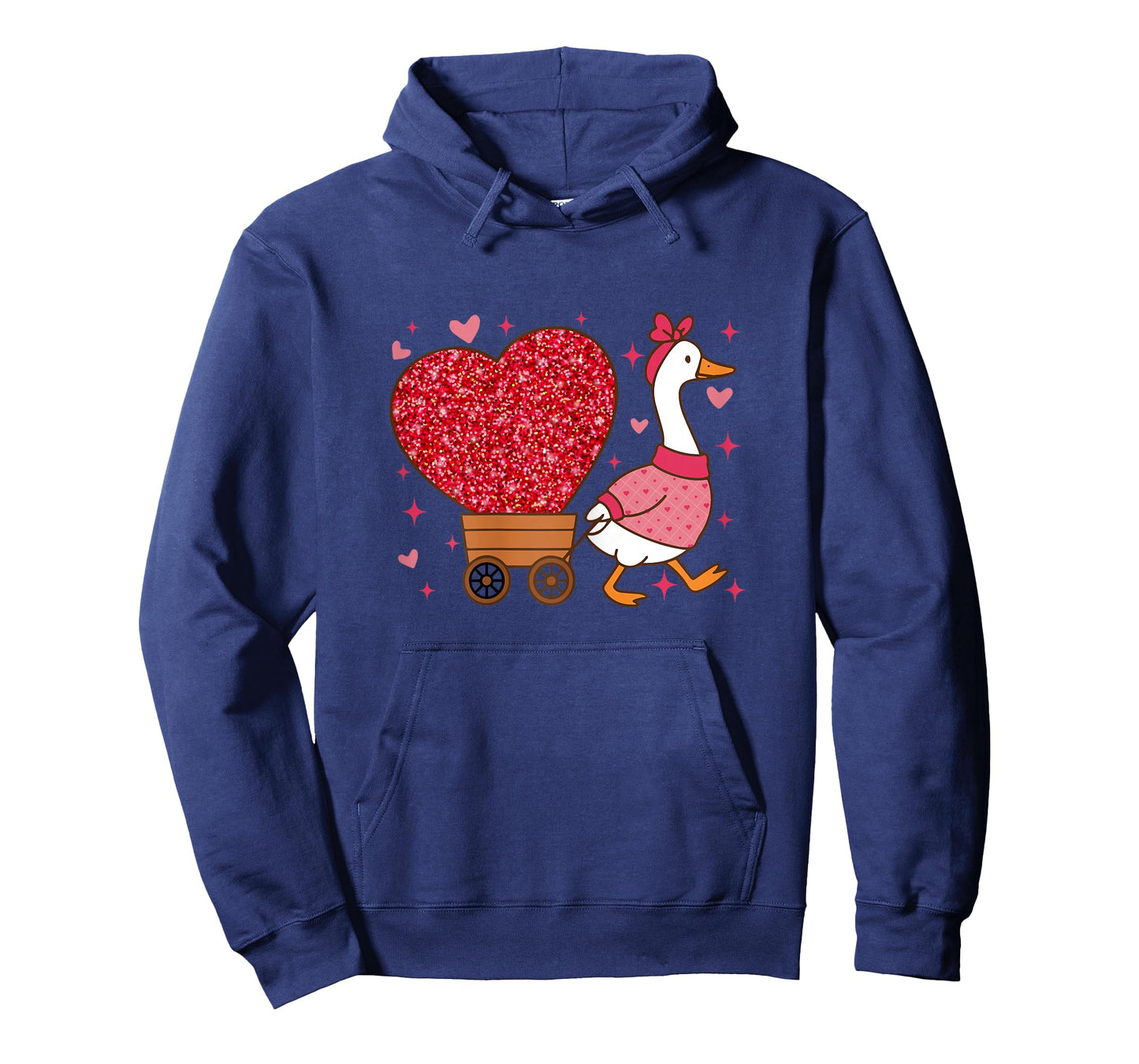 White Valentines Silly Goose Heart for Teachers Kids T-Shirt