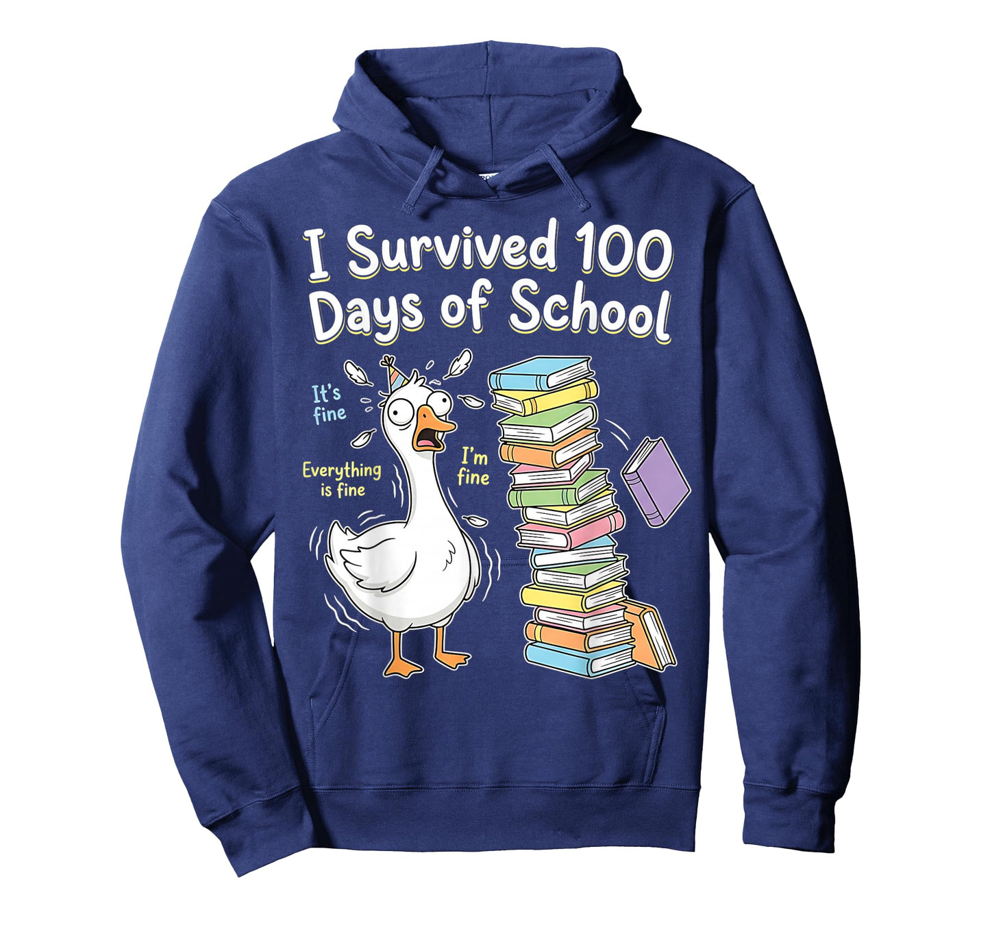 I Survived 100 Days of School Funny Goose 100th Day Teacher T-Shirt