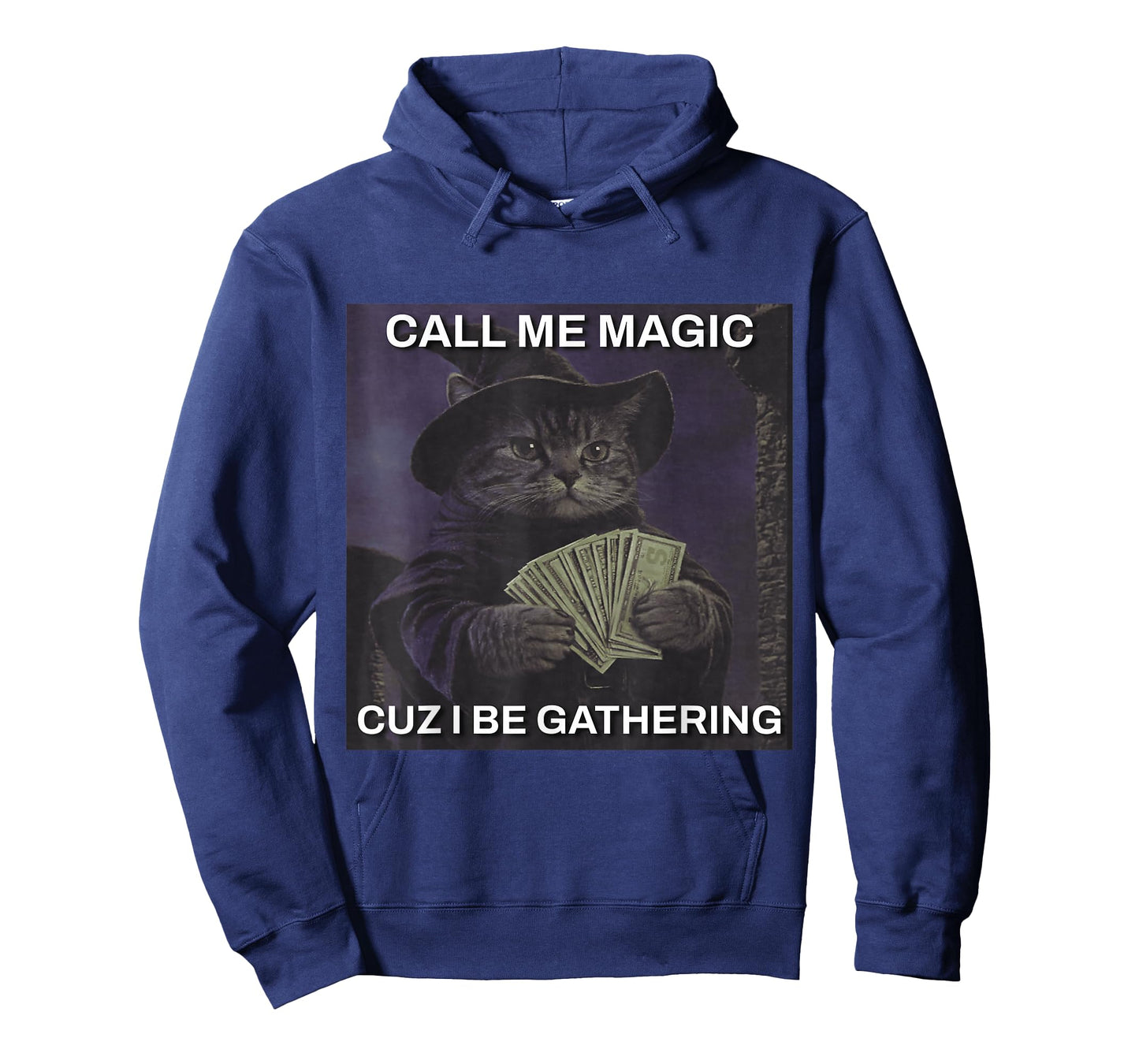 Call Me Magic Cuz I Be Gathering Cat Wizard Meme Brainrot T-Shirt