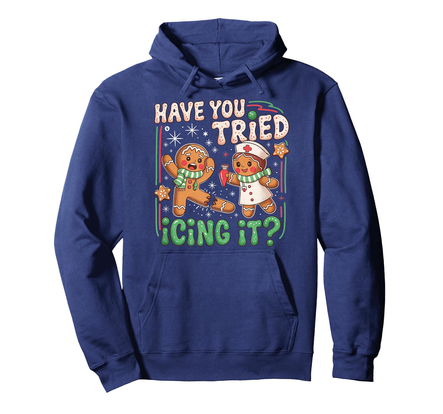 Gingerbread Have You Tried Icing It Christmas Nurse T-Shirt