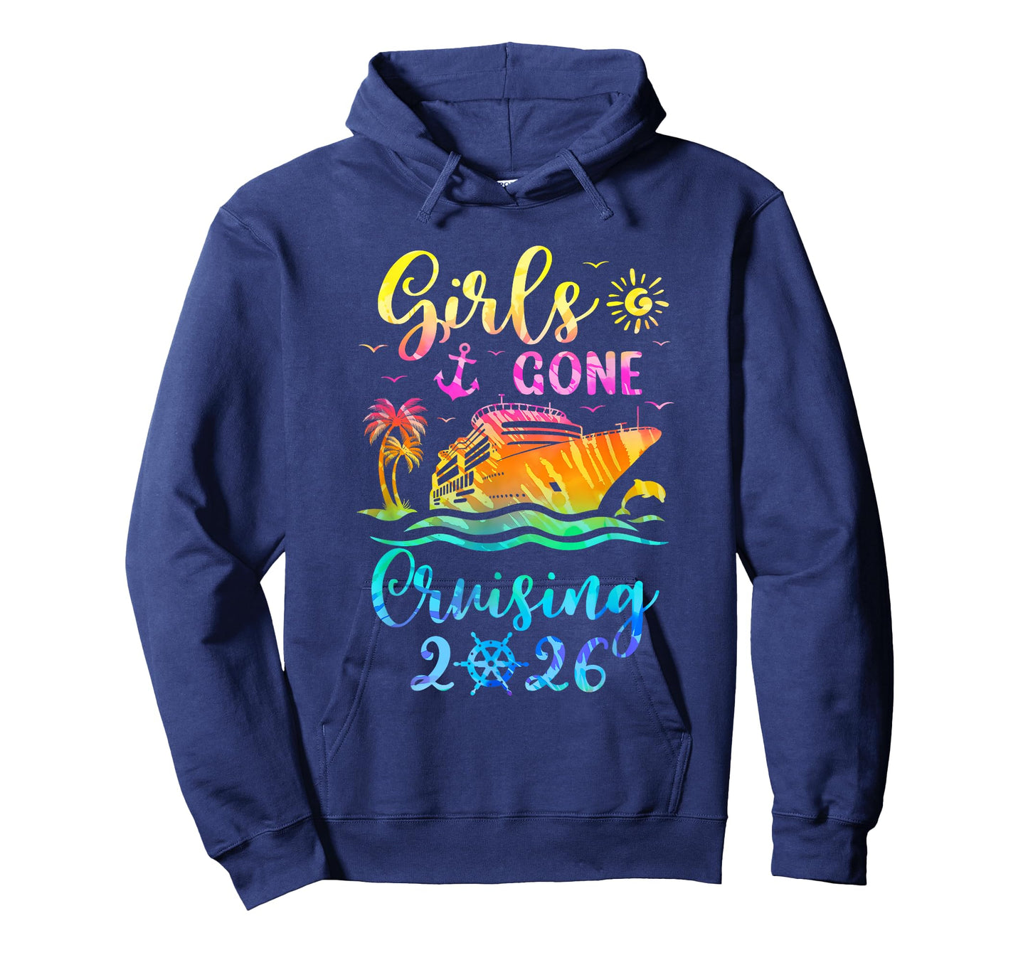 Tie Dye Cruising Squad Girls Gone Cruising 2026 Summer Trip T-Shirt