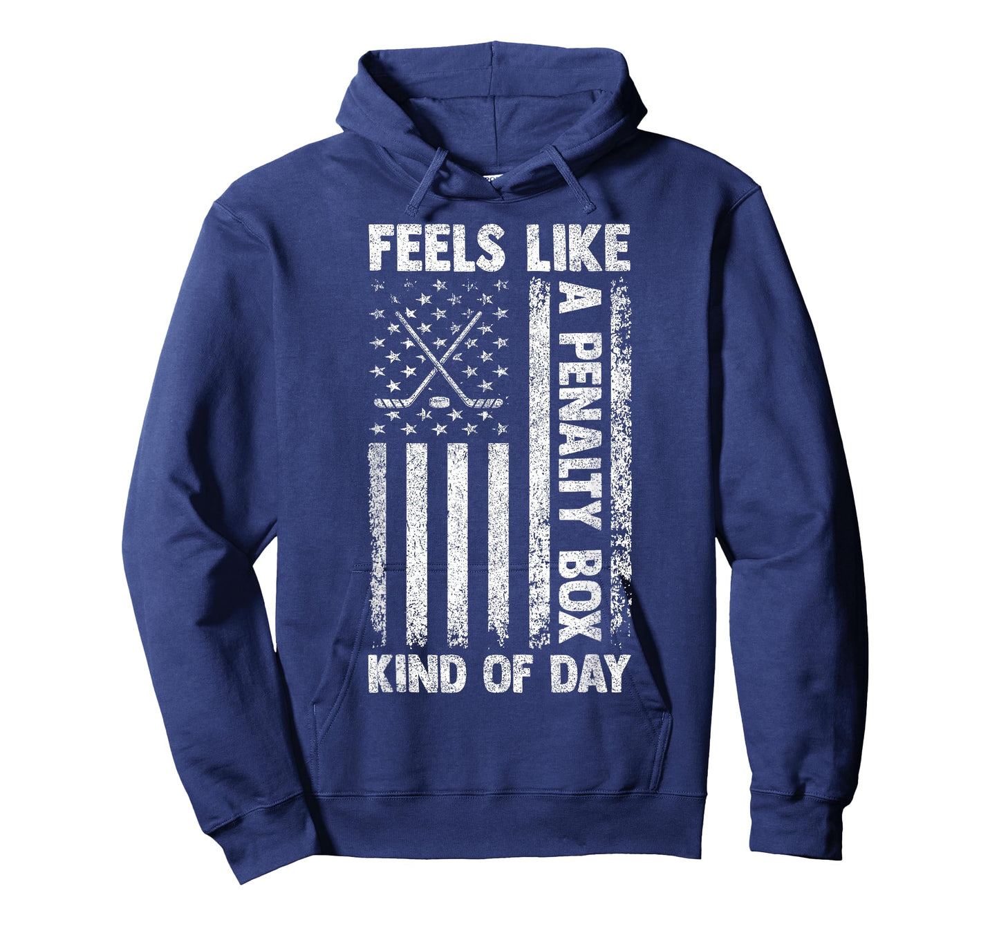 Feels Like A Penalty Box Kind of Day Hockey Vintage USA Flag T-Shirt