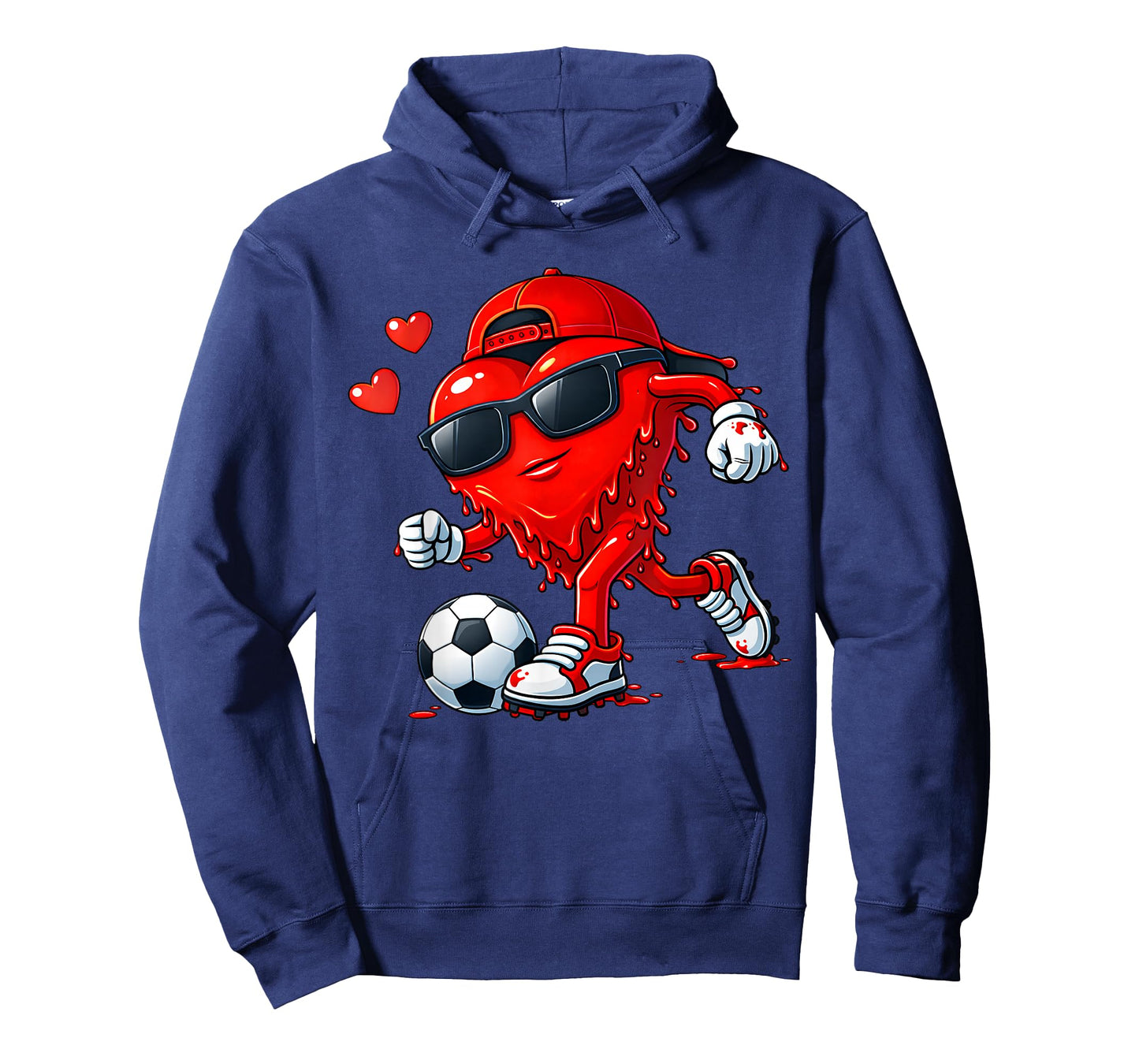 Valentine Soccer Heart Drip Sport Love Valentines Day Boys T-Shirt
