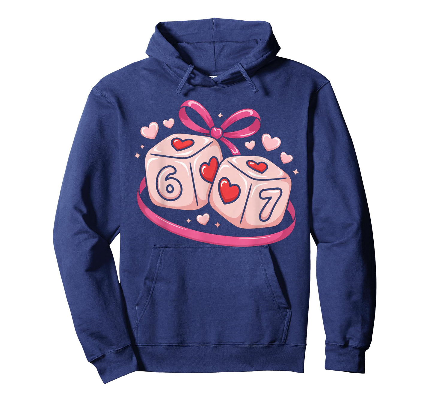 67 Dice Valentine’s Day Six Seven Hearts 6-7 Meme T-Shirt