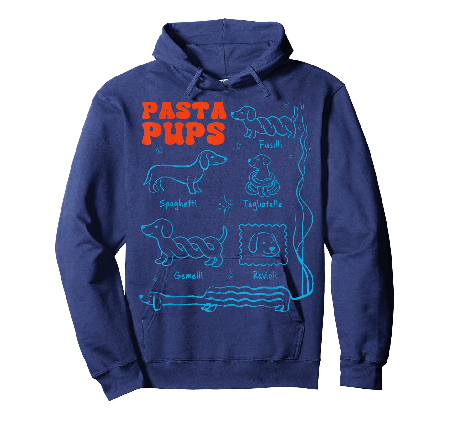 Pasta Pups Funny Dachshund Wiener Dog Pasta Foodie Dog Mom T-Shirt