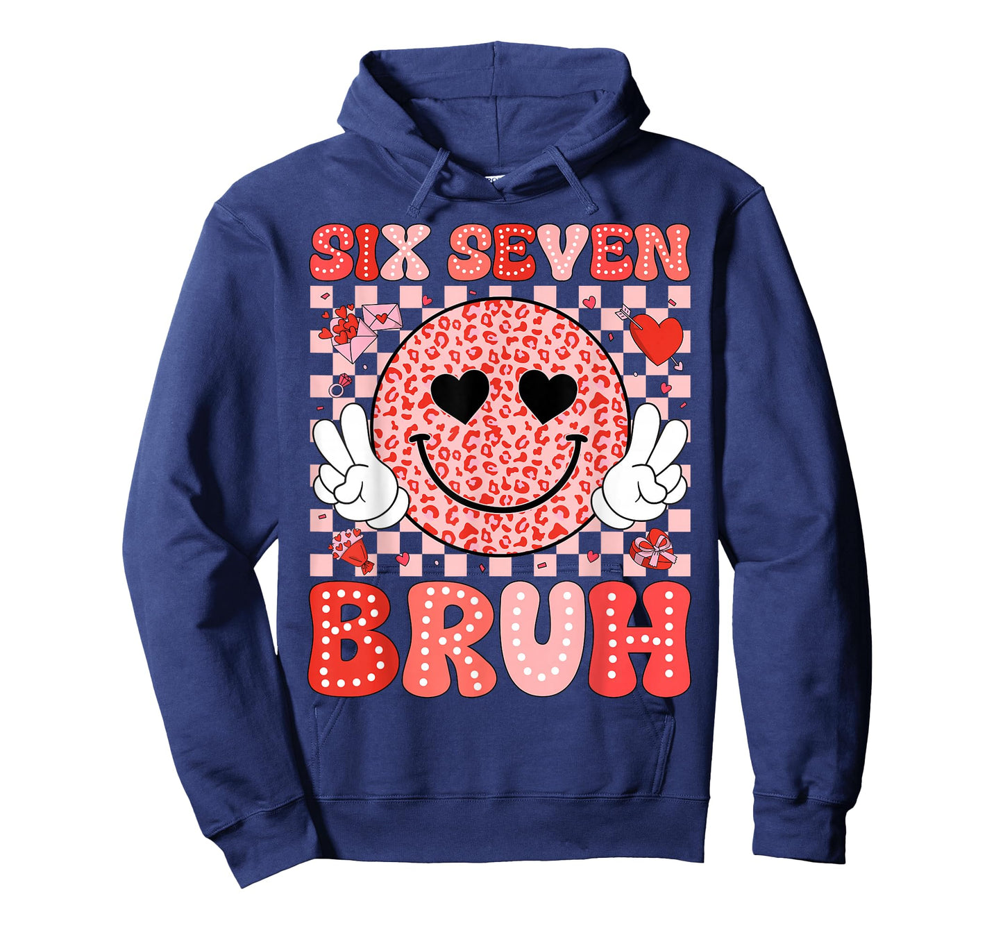 Valentine’s Day Funny 67 Six Seven Bruh 6 7 Valentine Hearts T-Shirt