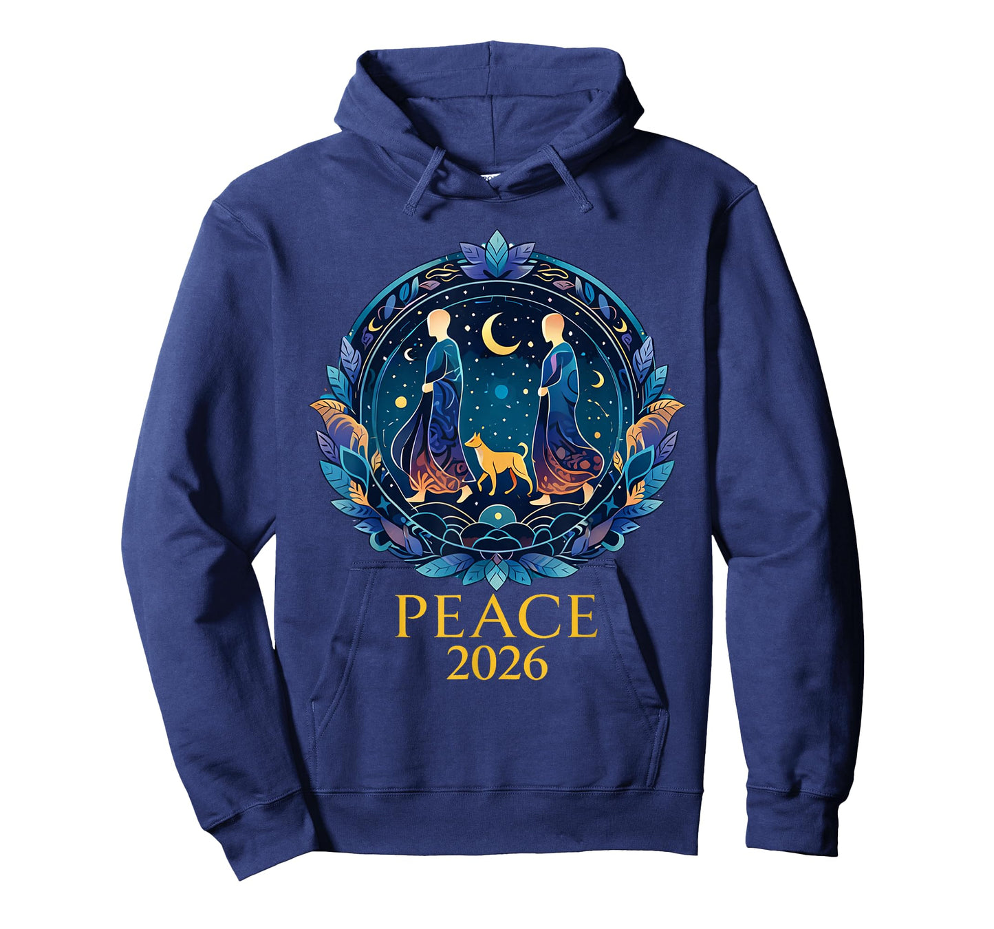 Walk Peace 2026 World Peace Monks with Aloka Dog Spiritual T-Shirt