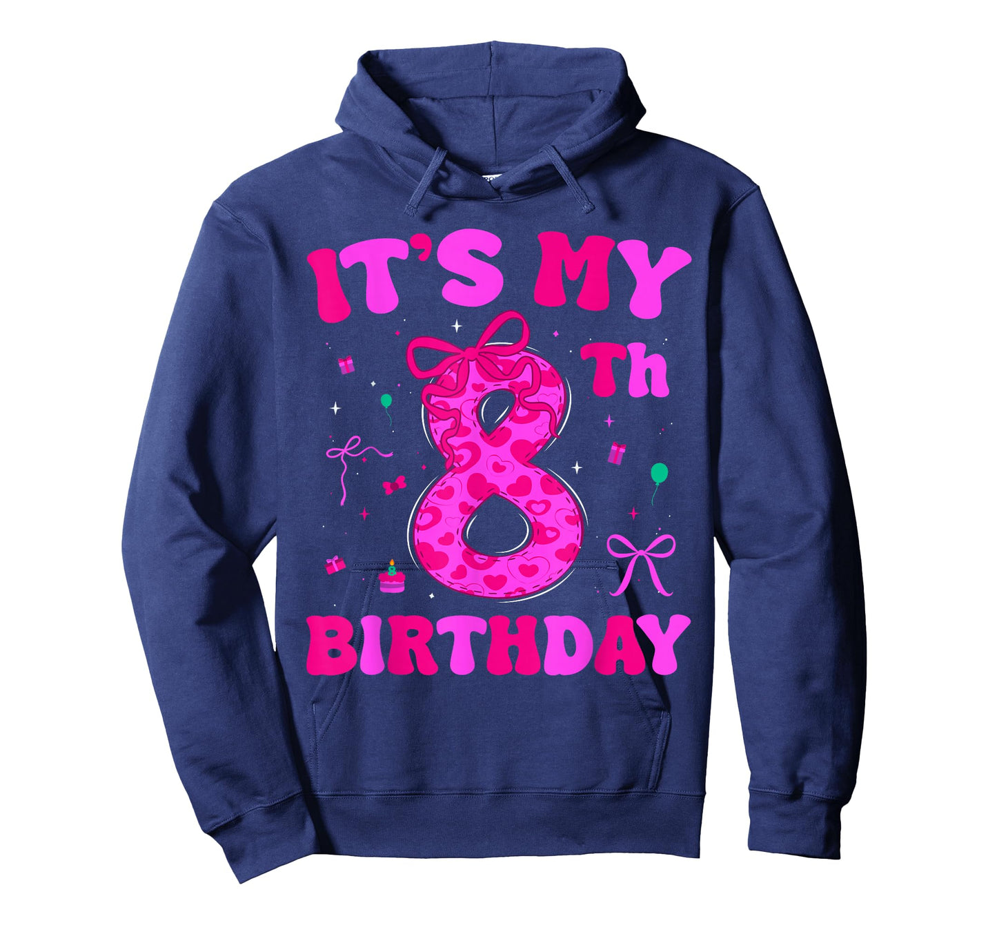 It's My 8th Birthday Coquette Bow 8th Birthday Girls T-Shirt