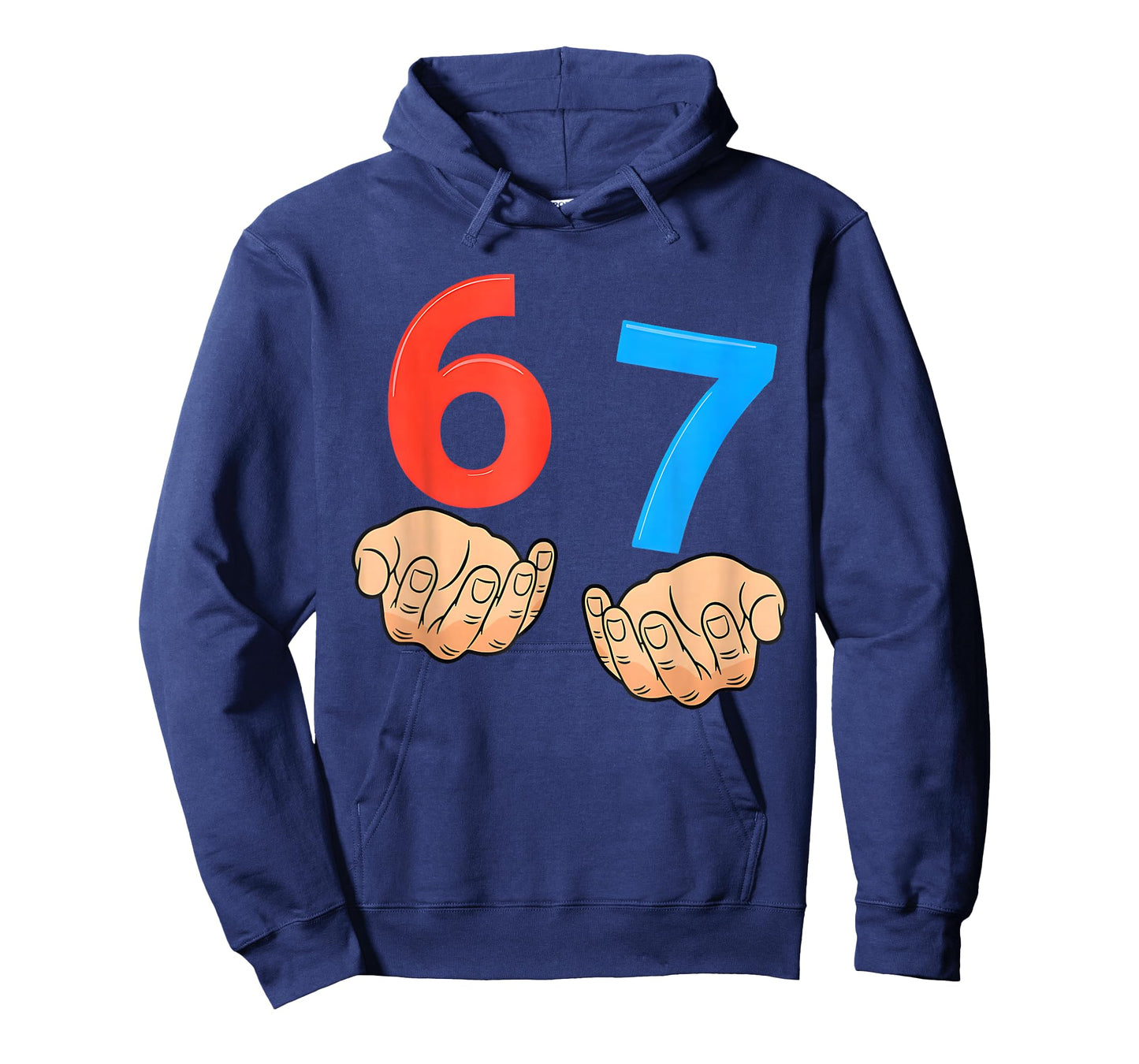 Six Seven 67 6 7 Kids 67 n Boys 6-7 Meme Hands Funny T-Shirt