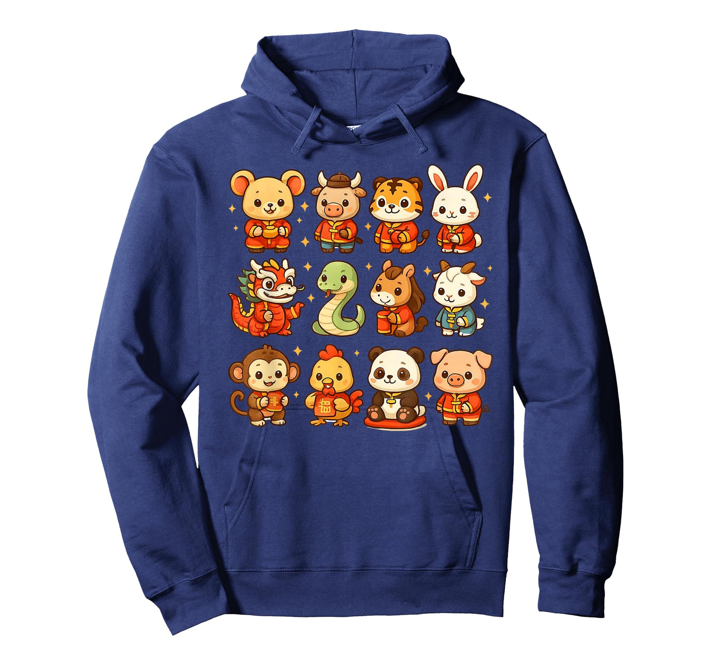 Lunar New Year Cute Animals 12 Chinese Zodiac Signs Order T-Shirt