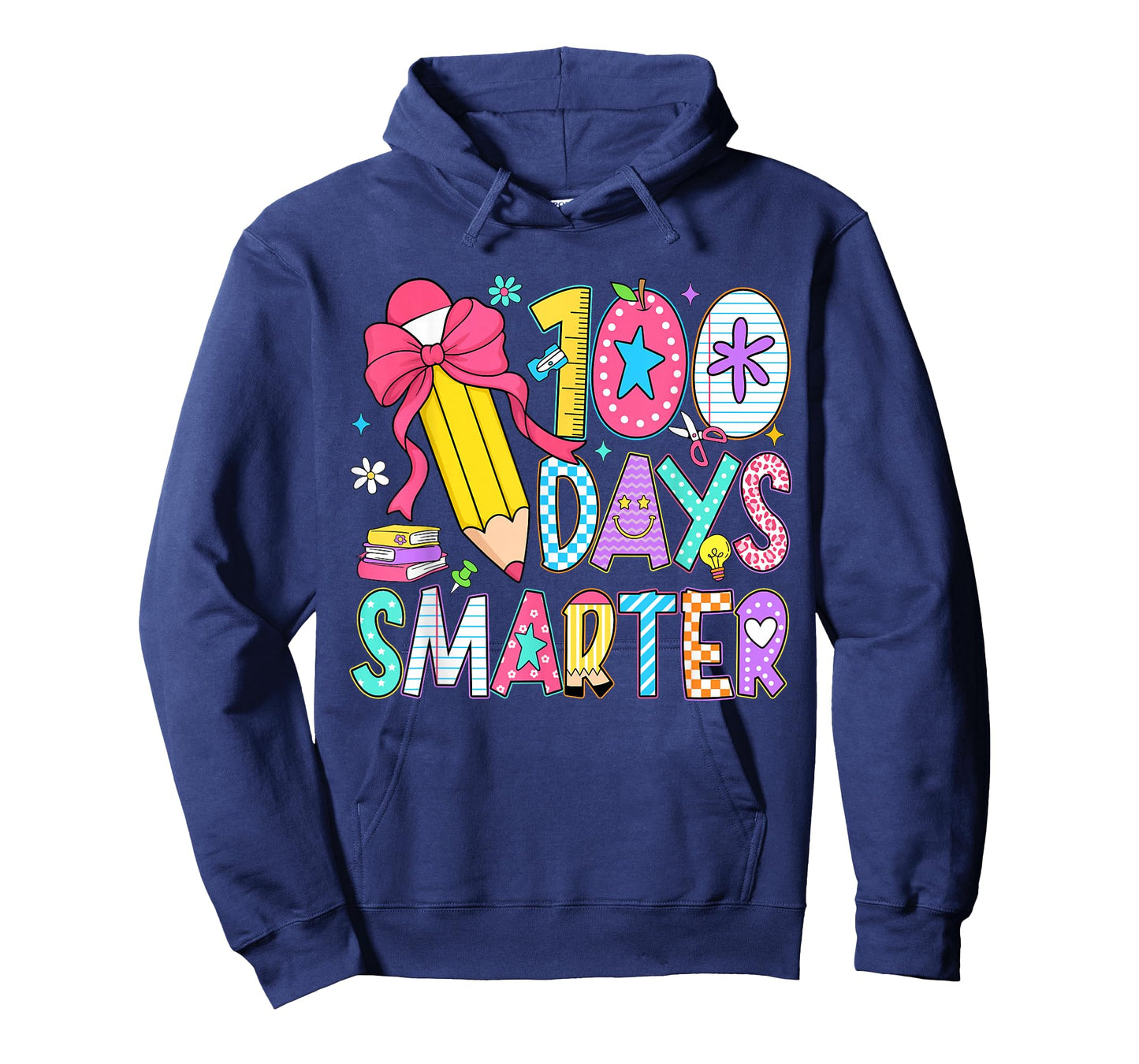 100 Days of Smarter Girls Coquette Bow 100th Day of School T-Shirt