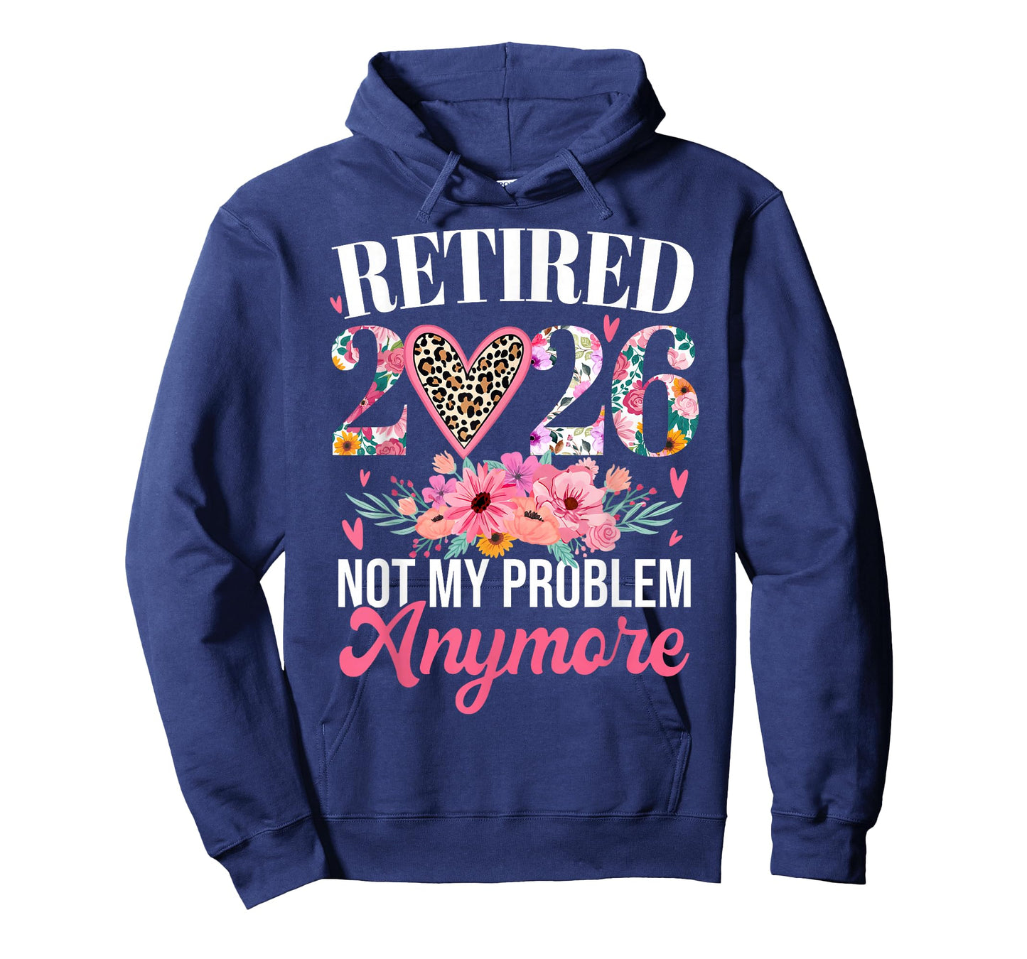 Retired 2026 Not My Problem Anymore Retirement Leopard Women T-Shirt