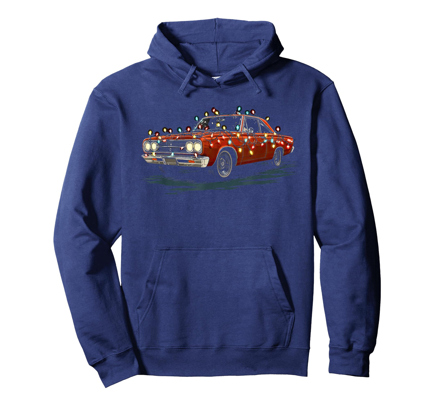 Funny Muscle Car Christmas Graphics Lights Lover T-Shirt