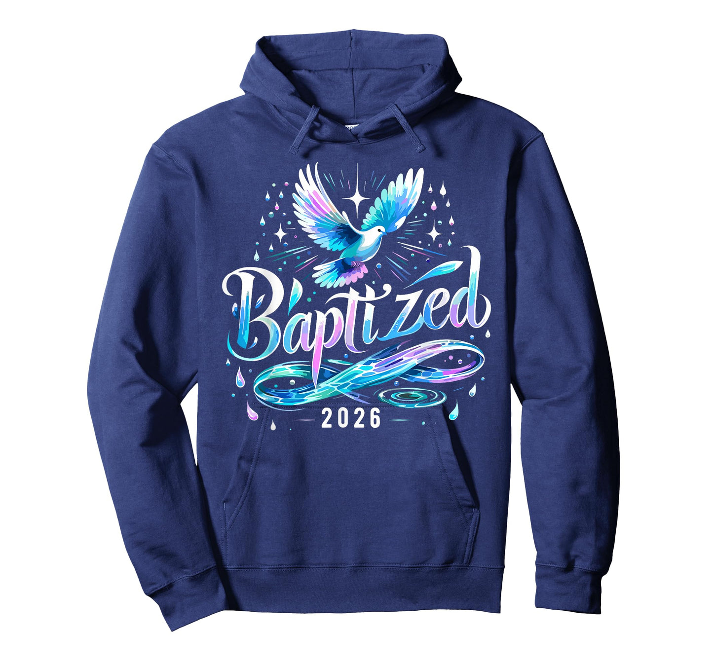 Baptized 2026 Shirt Christian Water Baptism Church Group T-Shirt