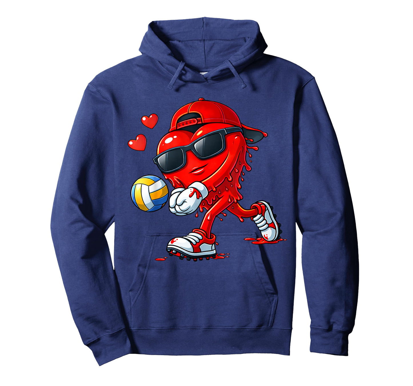 Valentine Volleyball Heart Drip Sport Valentines Day Boys T-Shirt