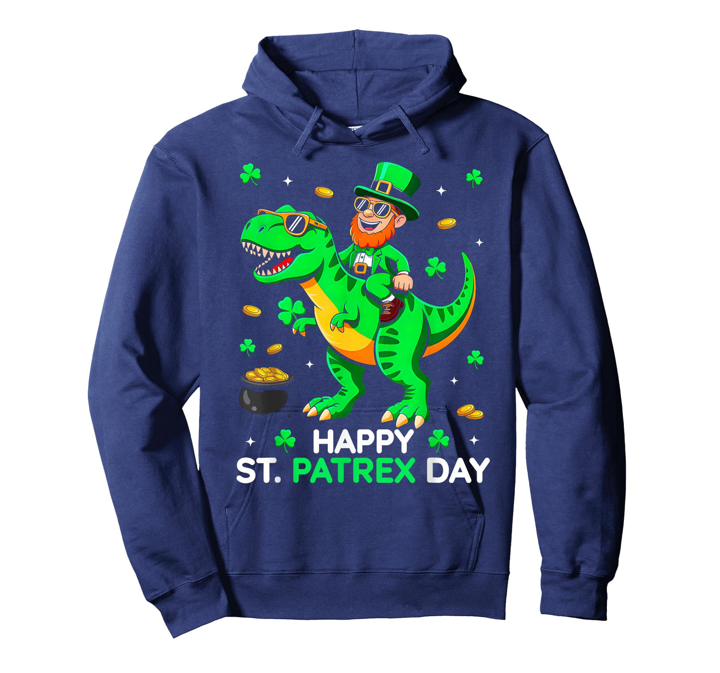 Dinosaur St Patricks Day Leprechaun Saint Pattys Boys Kids T-Shirt