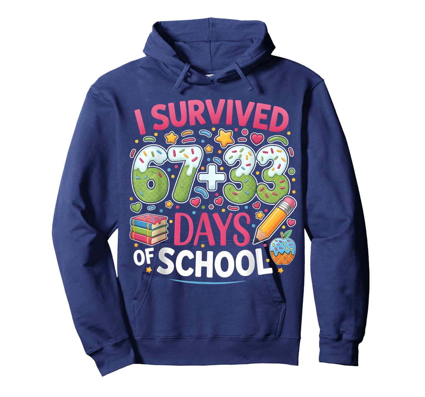 I Survived 67+33 100 Days of School Meme 67 Teacher Student T-Shirt