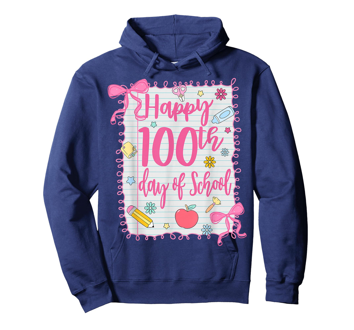Happy 100th Day of School Coquette Girl Bow 100 Days Teacher T-Shirt