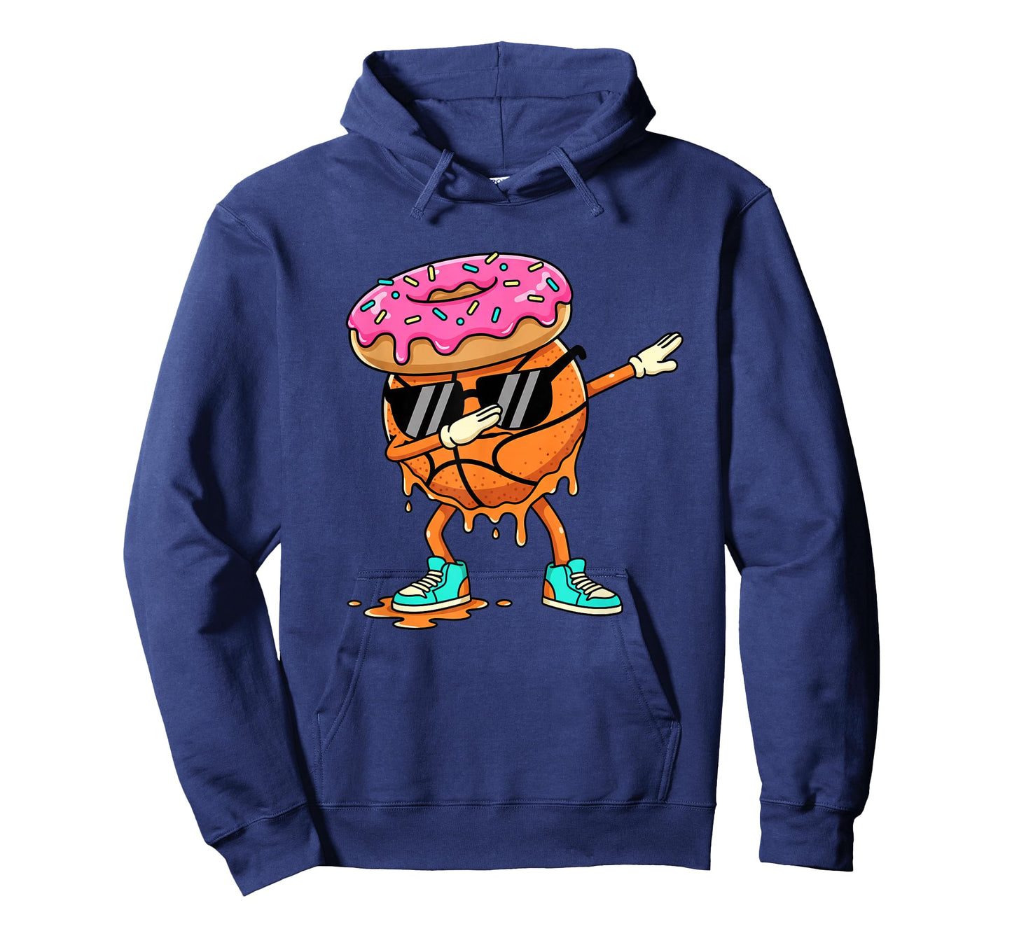 Basketball Donut Dab - Funny Basketball Character Design T-Shirt