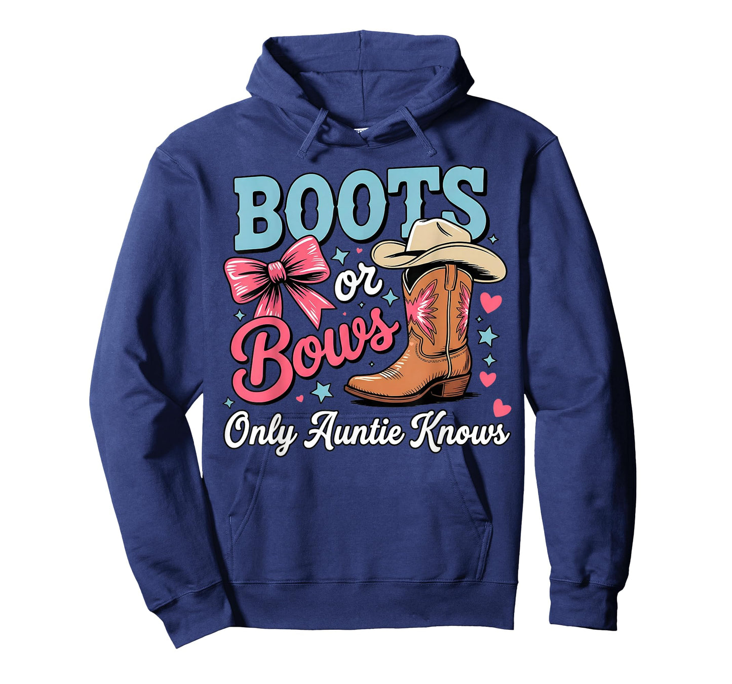 Keeper of Gender Reveal Boots or Bows Only Auntie Knows T-Shirt