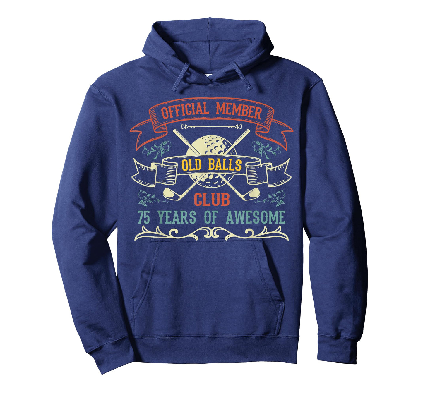 Funny 75th Birthday Old Balls Club 75 Year Old Golfer T-Shirt