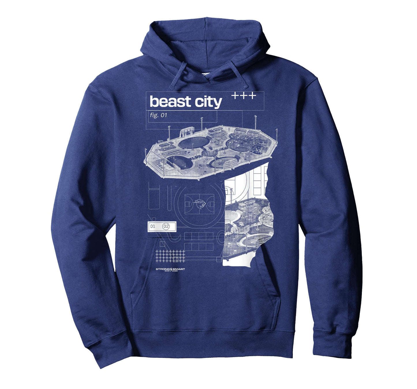 Beast Games 2 City Blue Print T-Shirt