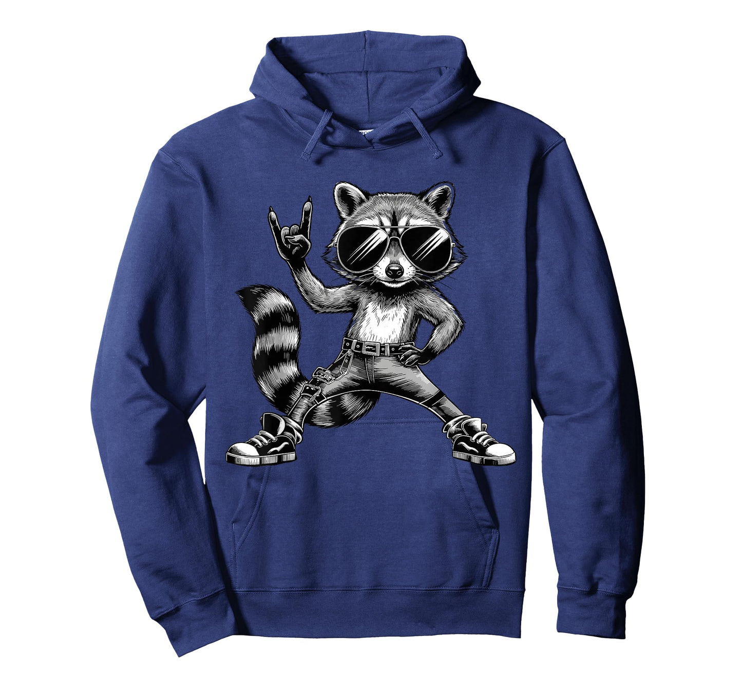 Retro Raccoon Rock Music Men Kids Women T-Shirt