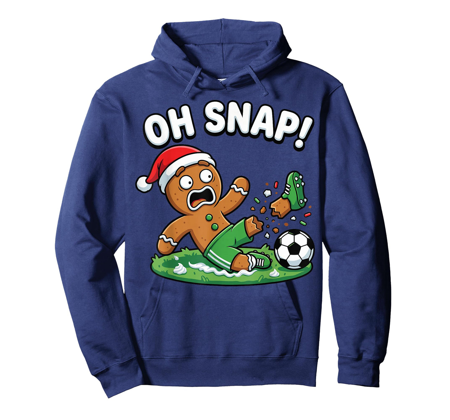 Oh Snap Gingerbread Soccer Kick Funny T-Shirt