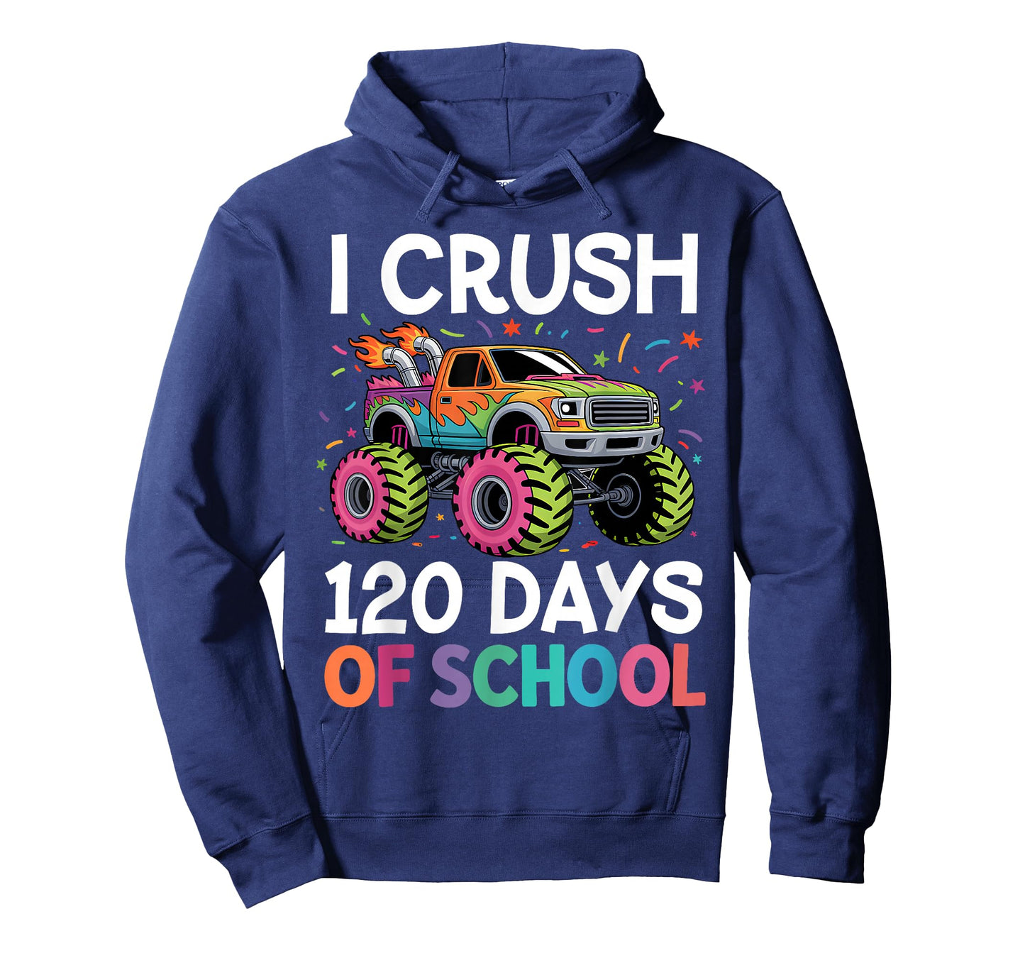 120 Days of School Monster Truck 120th Day of School Boys T-Shirt