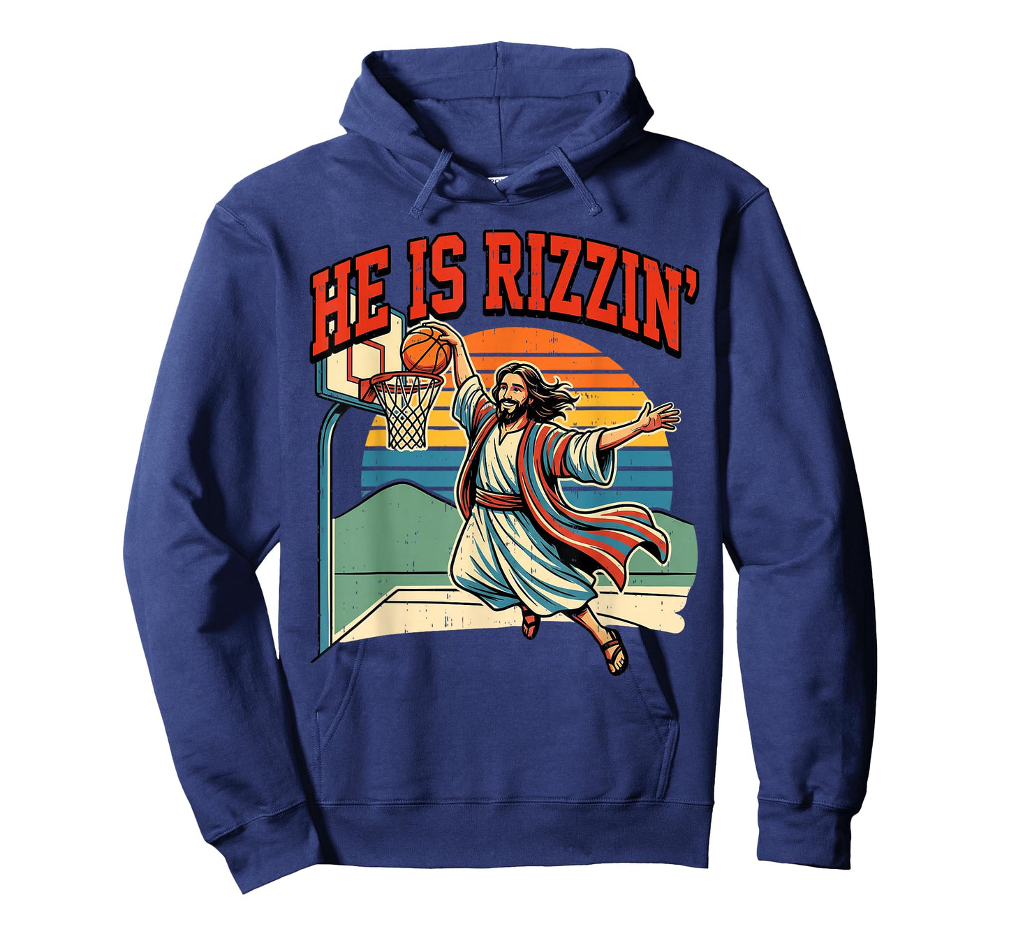 He is Risen Basketball Rizzin' Rizzen Easter Jesus Men Boys T-Shirt