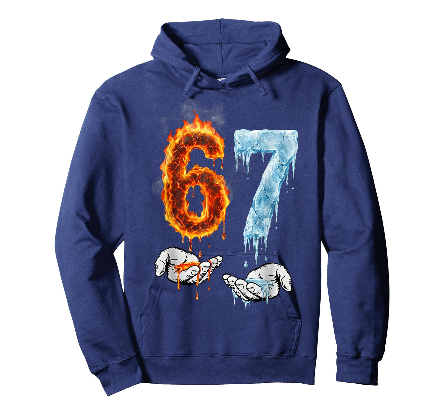 67 Flame Ice 6-7 Number Six Seven Meme 6 7 Kids Boys Girls T-Shirt