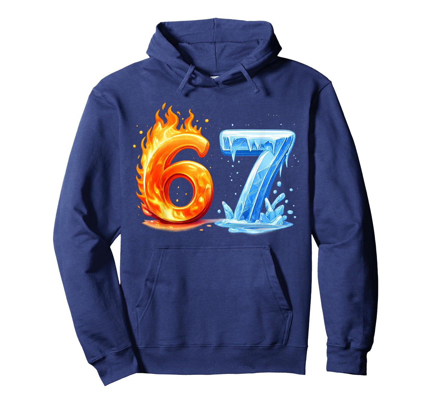 Fire and Ice Six Seven 6-7 Funny 67 Hot Cold T-Shirt