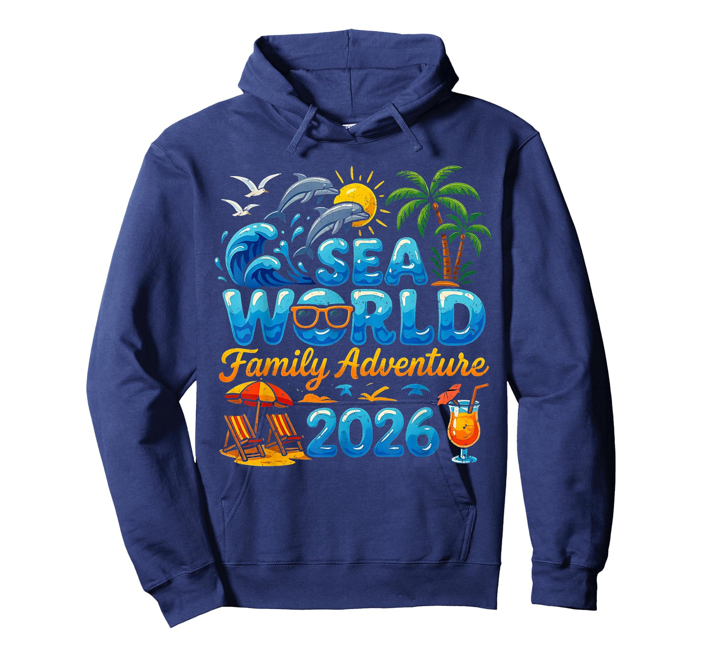 Sea World Family Adventure 2026 Beach Design T-Shirt
