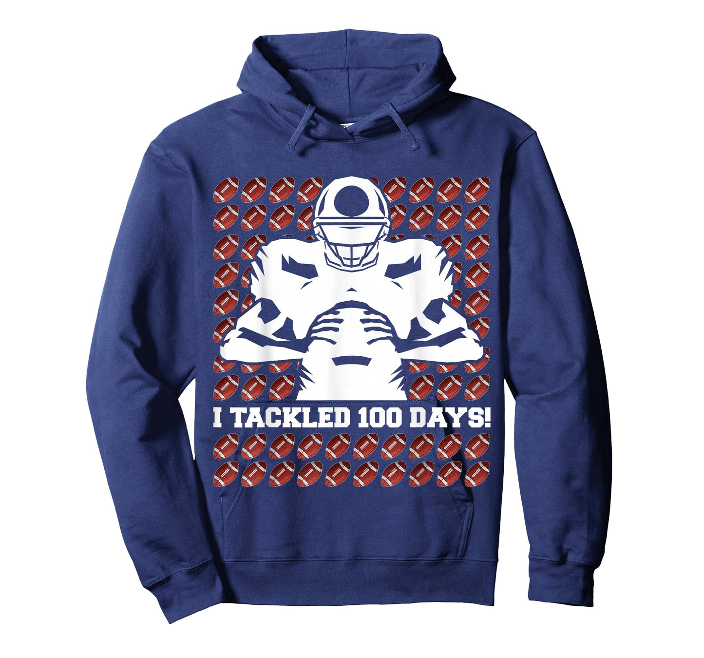 100 Days of School Football I Tackled 100th Day Smarter Kids T-Shirt