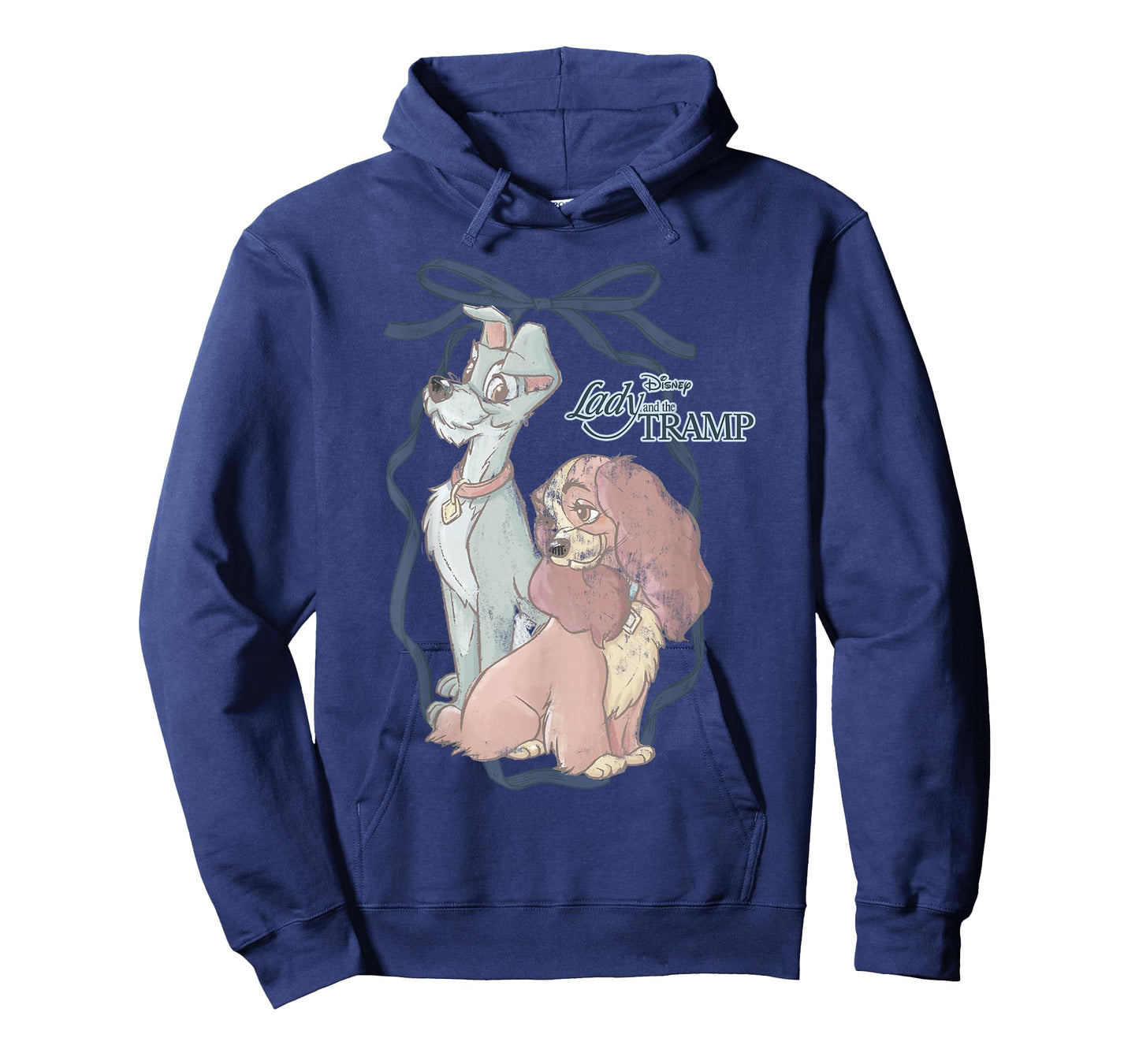Disney Lady and The Tramp Water Color Painting Bow Portrait T-Shirt