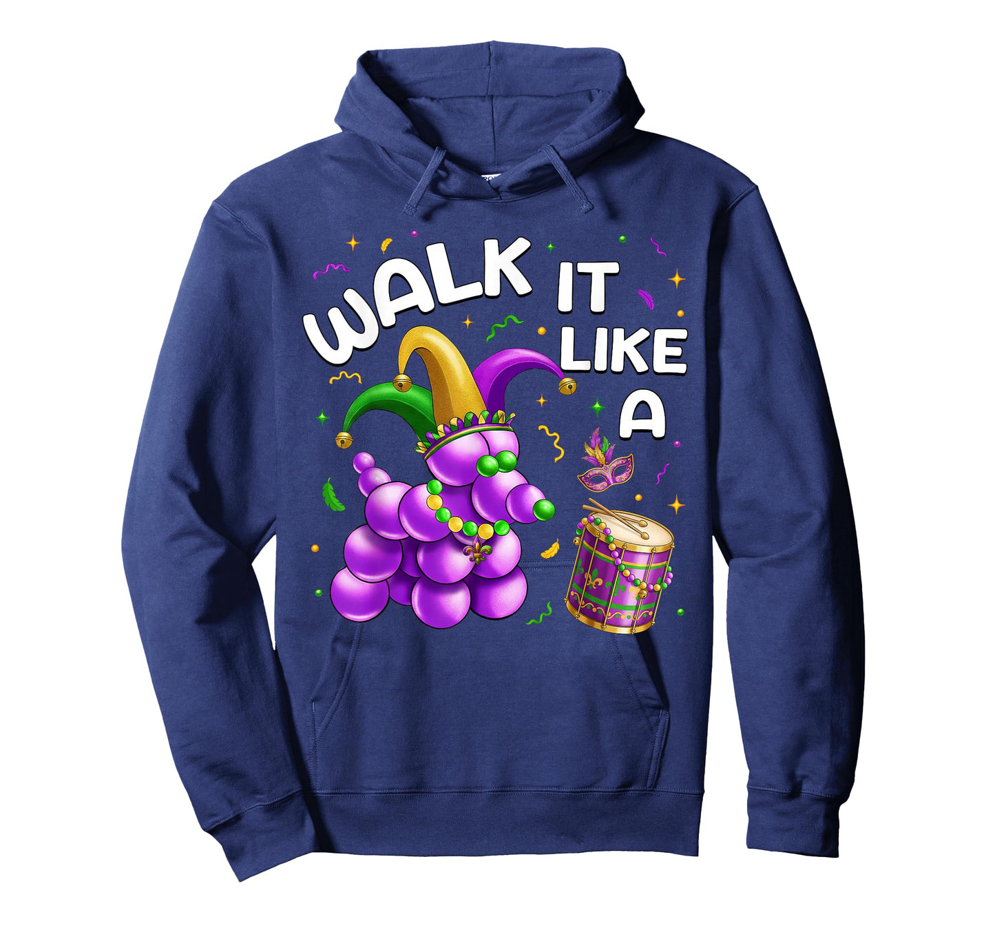 Walk It Like A Dog Mardi Gras Carnival Party Women Men Kids T-Shirt