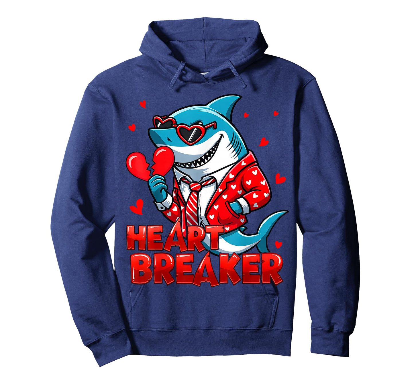 Heart Breaker Shark Valentine Outfit Men Women Kid T-Shirt