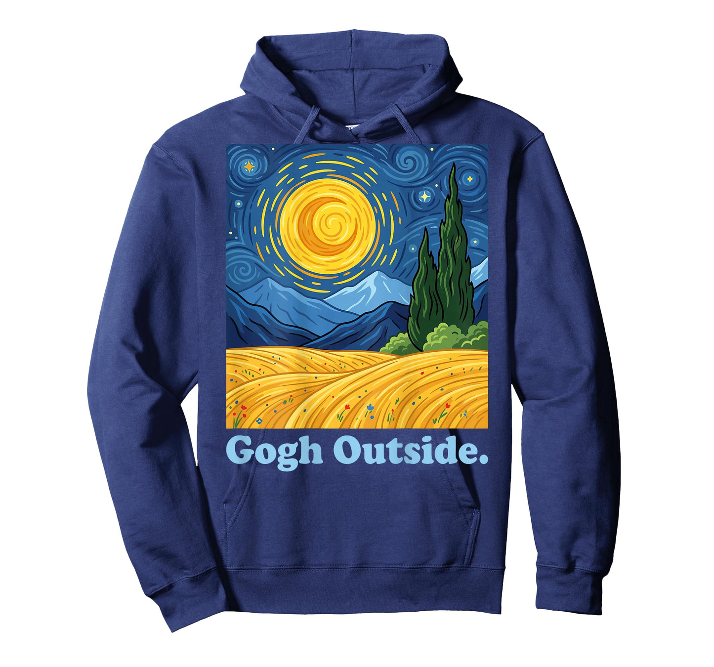 Gogh Outside T Starry Night Inspirational Van Gogh Style T-Shirt