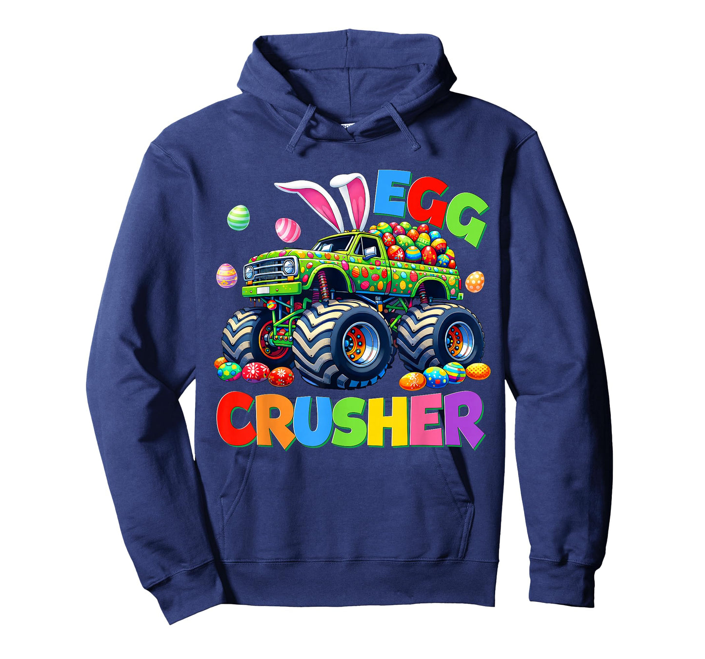 Egg Crusher Monster Truck Rabbit Easter Bunny Men Boy Kid T-Shirt