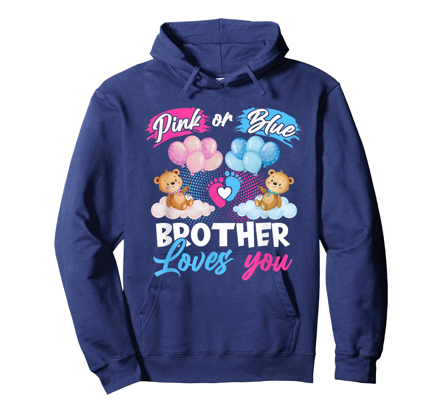Bears Pink Or Blue Brother Loves You Gender Reveal T-Shirt