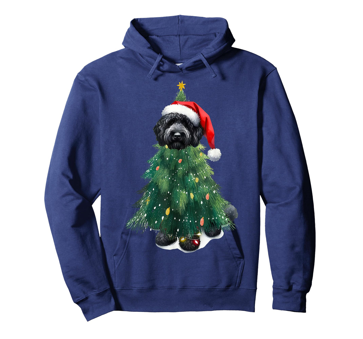 Black Golden Doodle in Christmas Tree Dog Lover Xmas Pajama T-Shirt