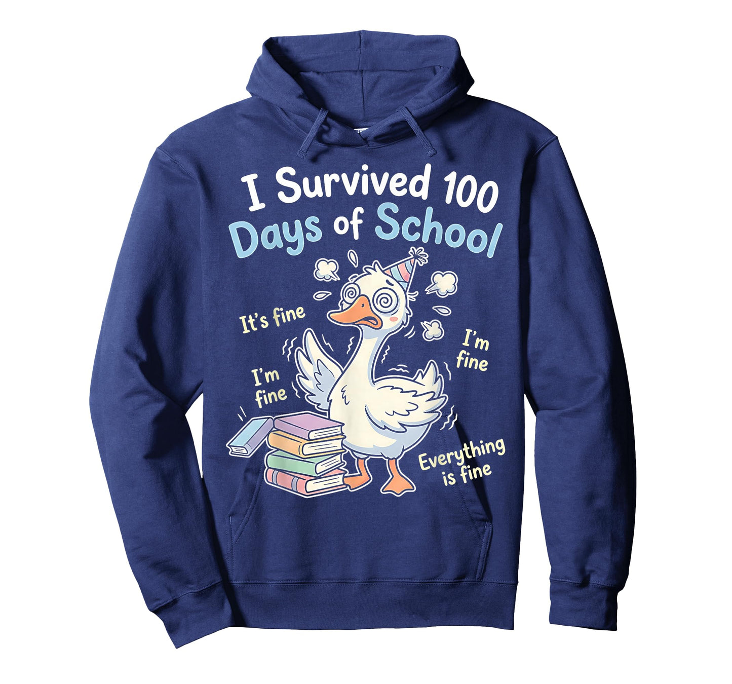 I Survived 100 Days of School Funny Goose 100th Day Teacher T-Shirt