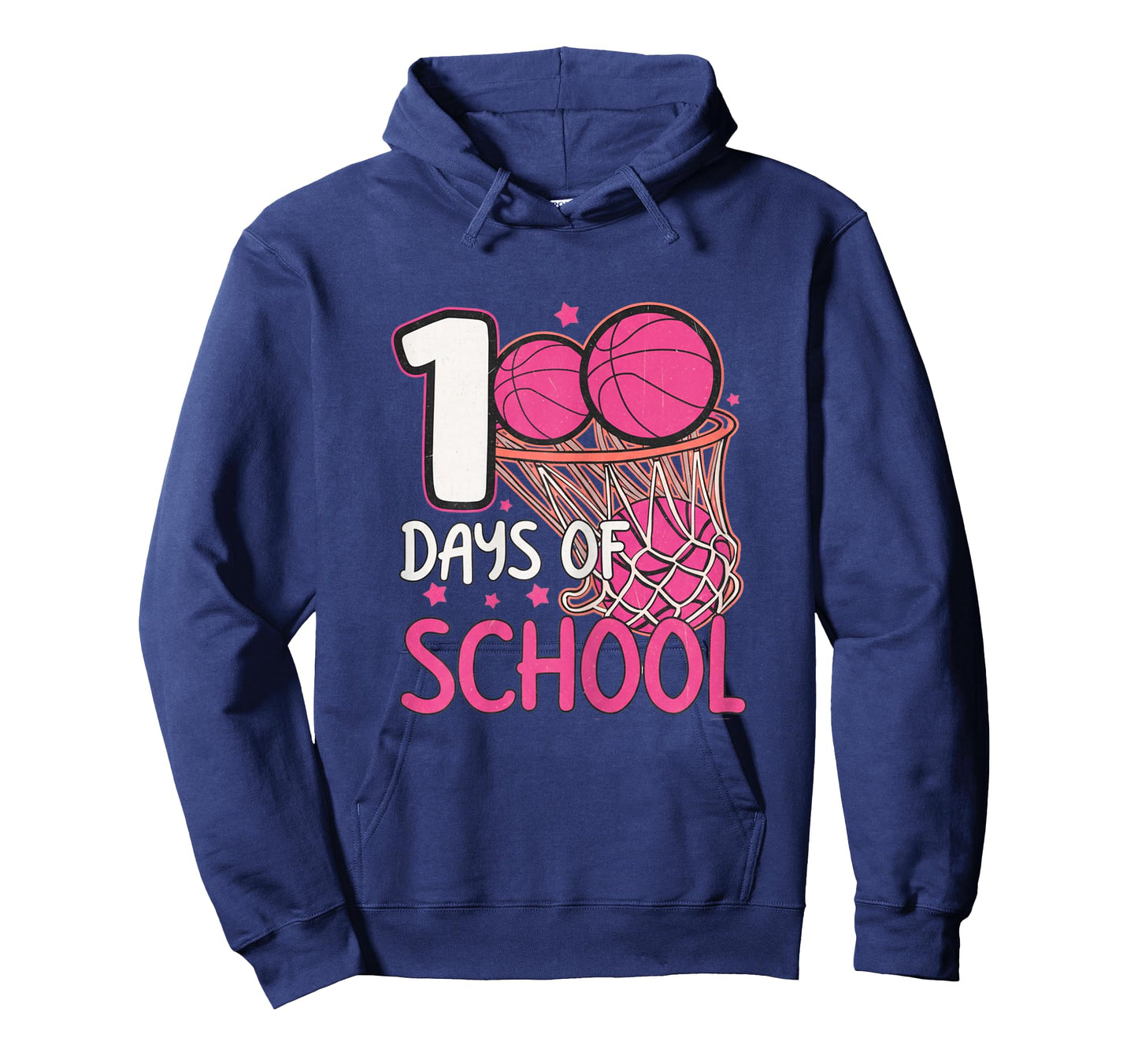 100 Days of School Basketball Pink Girls Sports Player Women T-Shirt