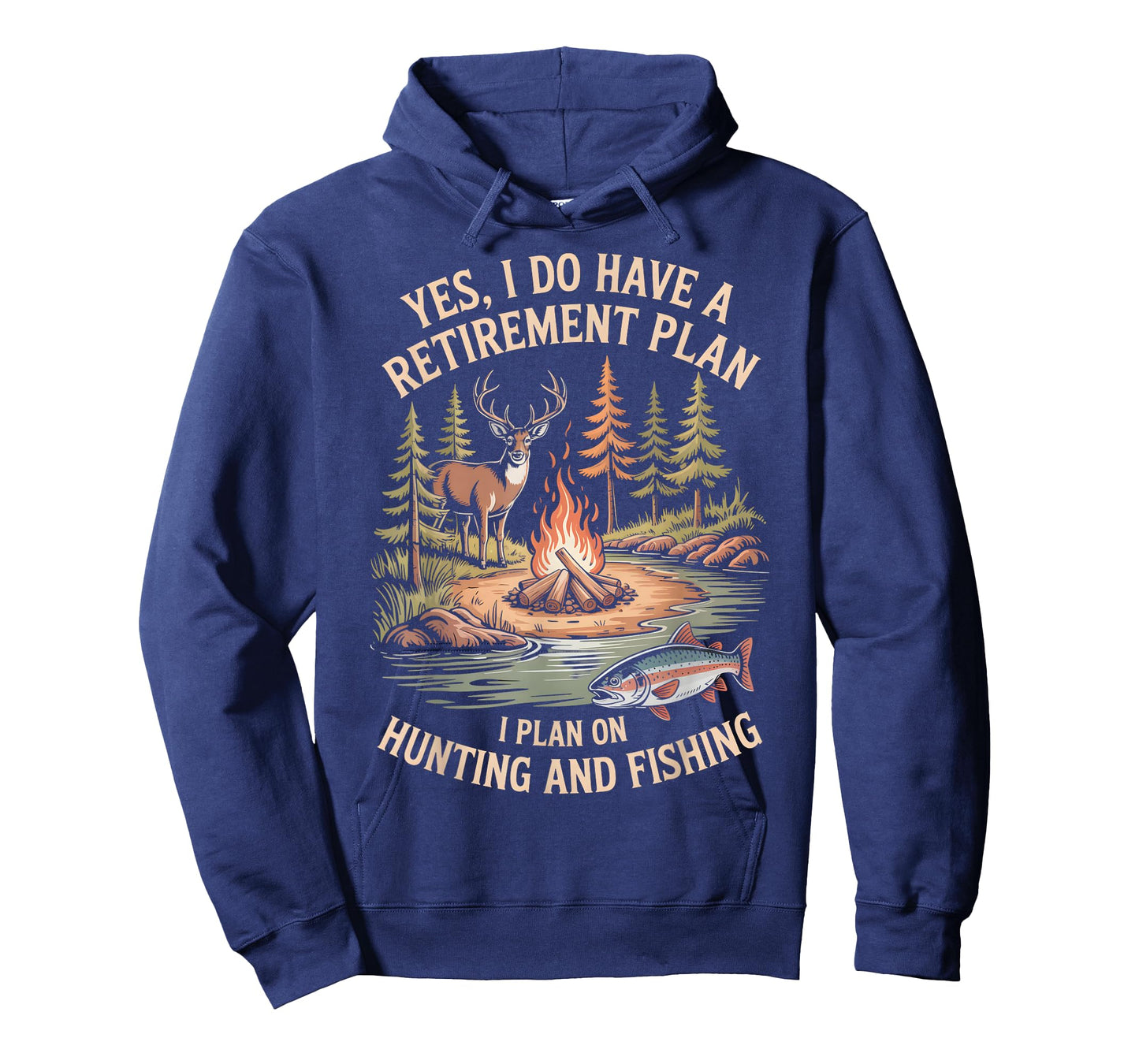 Yes I Have Retirement Plan Hunting and Fishing Campfire T-Shirt