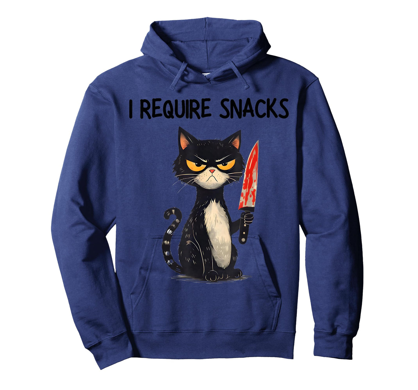 Funny Cat Meme I Require Snacks Design Men Women T-Shirt