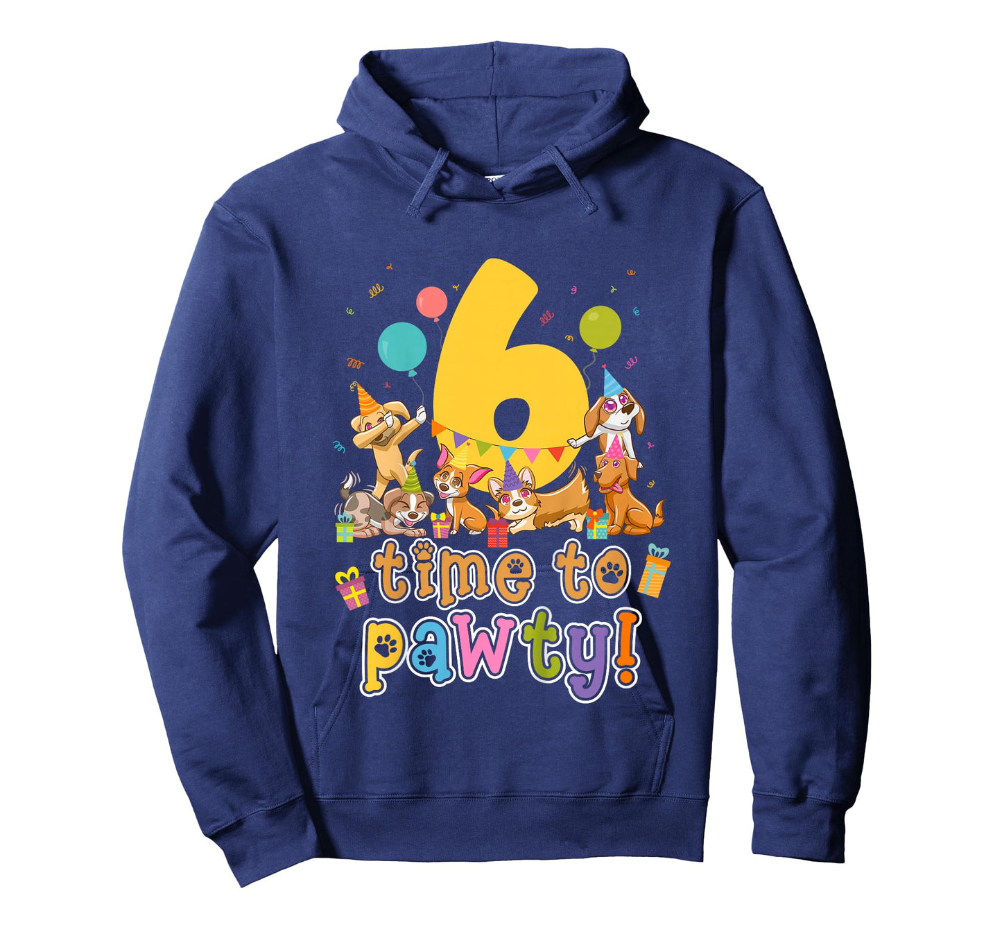 6th Dog Birthday Party Six Year Old Puppy Birthday T-Shirt