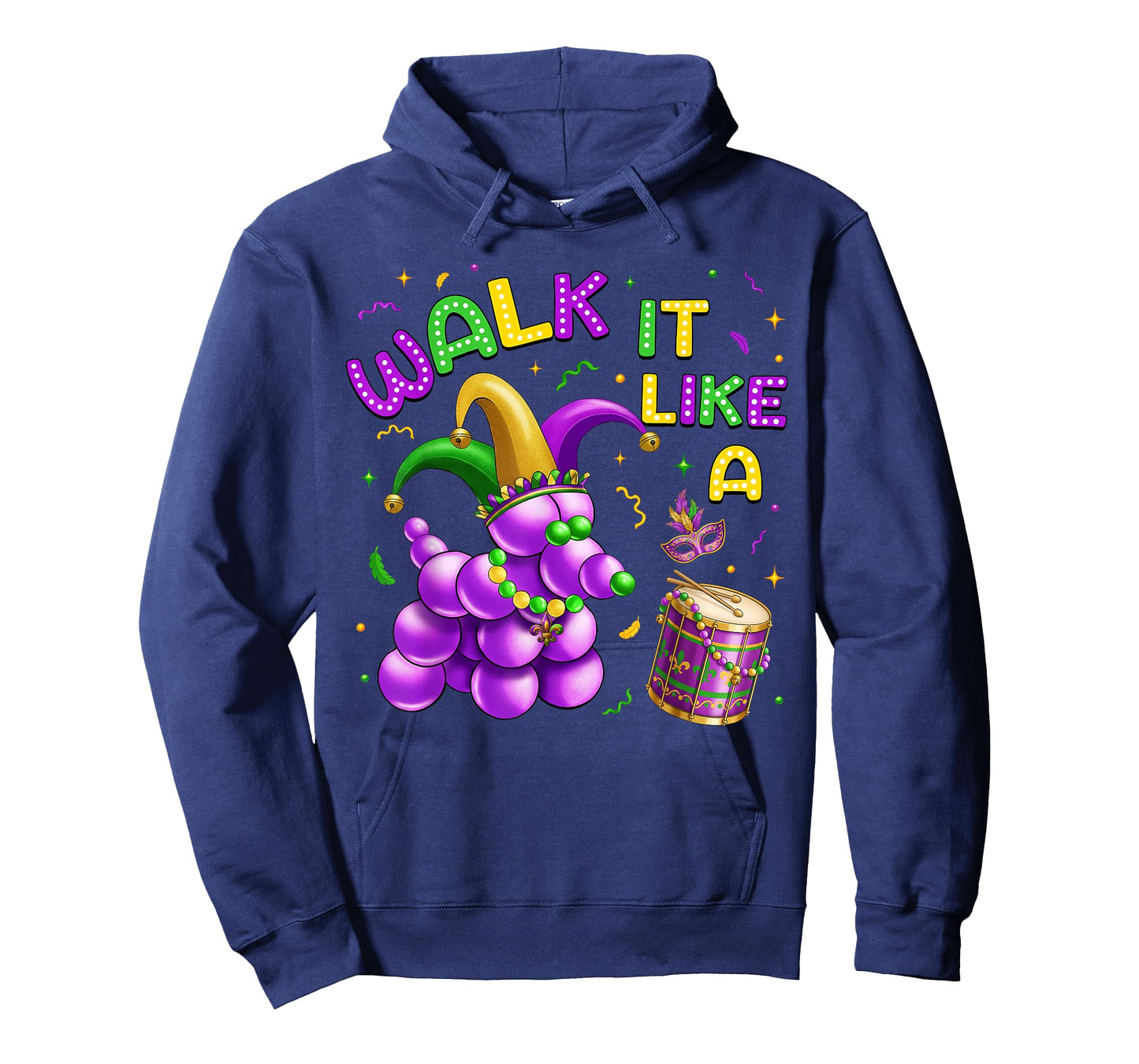 Walk It Like A Dog Mardi Gras Carnival Party Women Men Kids T-Shirt
