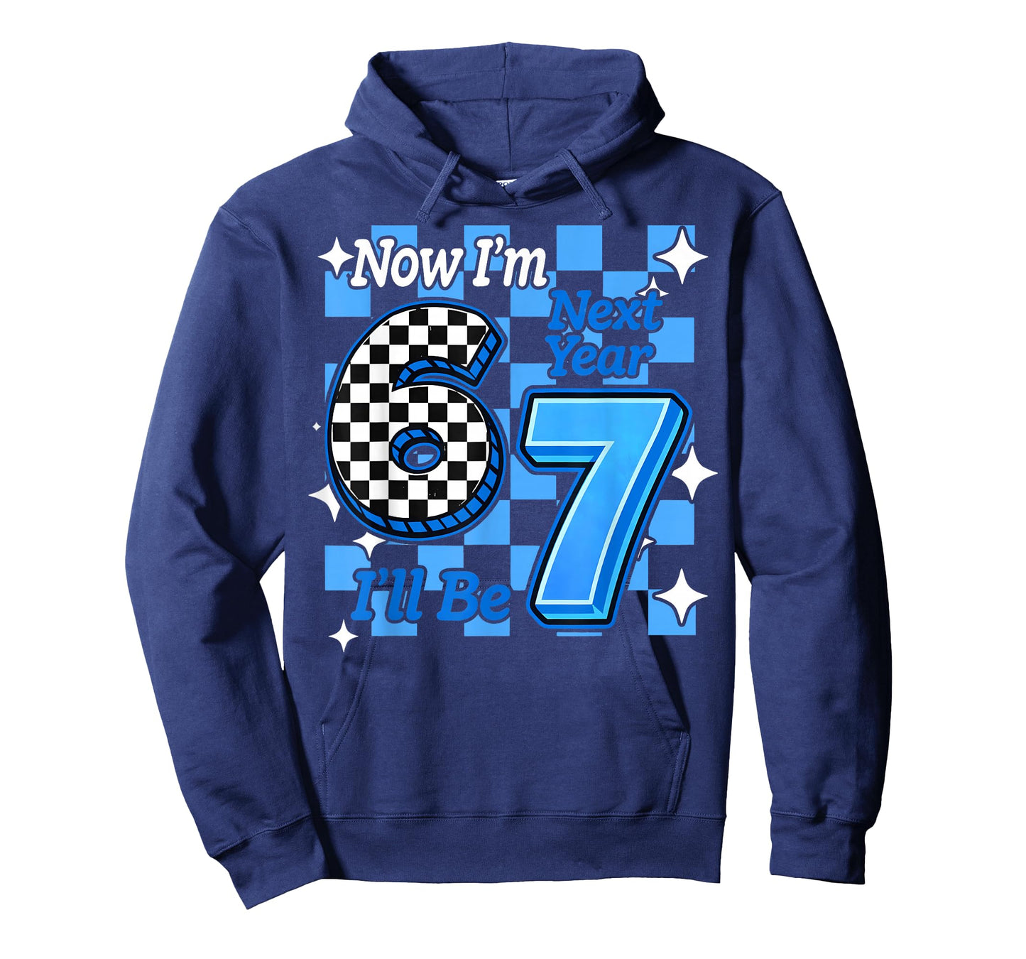 Now I'm 6 Next Year I'll be 7 Checked 67 Birthday Boys Gifts T-Shirt